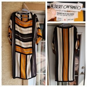 Vintage Silk Albert Capraro Dress -‎ 1970